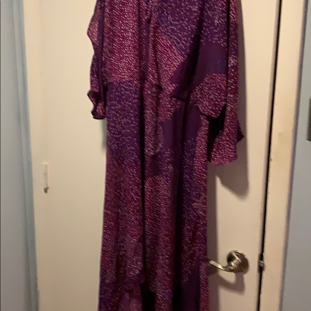 Cold shoulder, high low dress